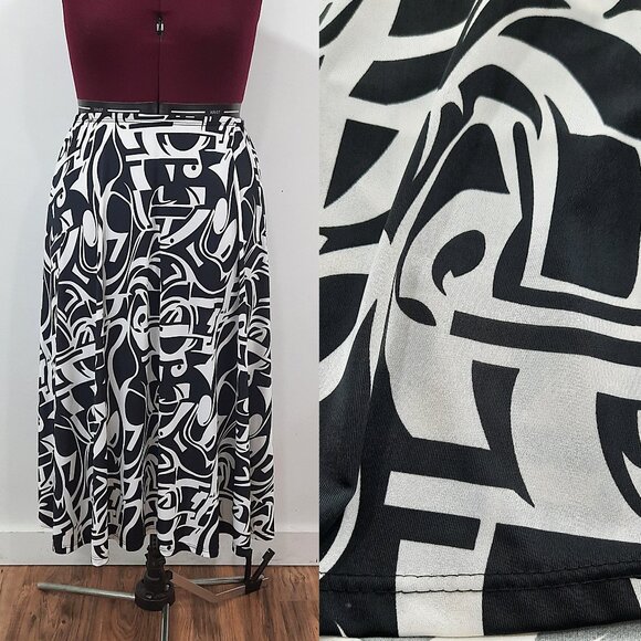 Vtg Y2K slinky stretch abstract skirt - Jason Maxwell brand - Picture 1 of 9